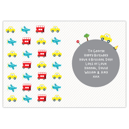 Personalised Vehicles Birthday Card - MK&JD Gifts
