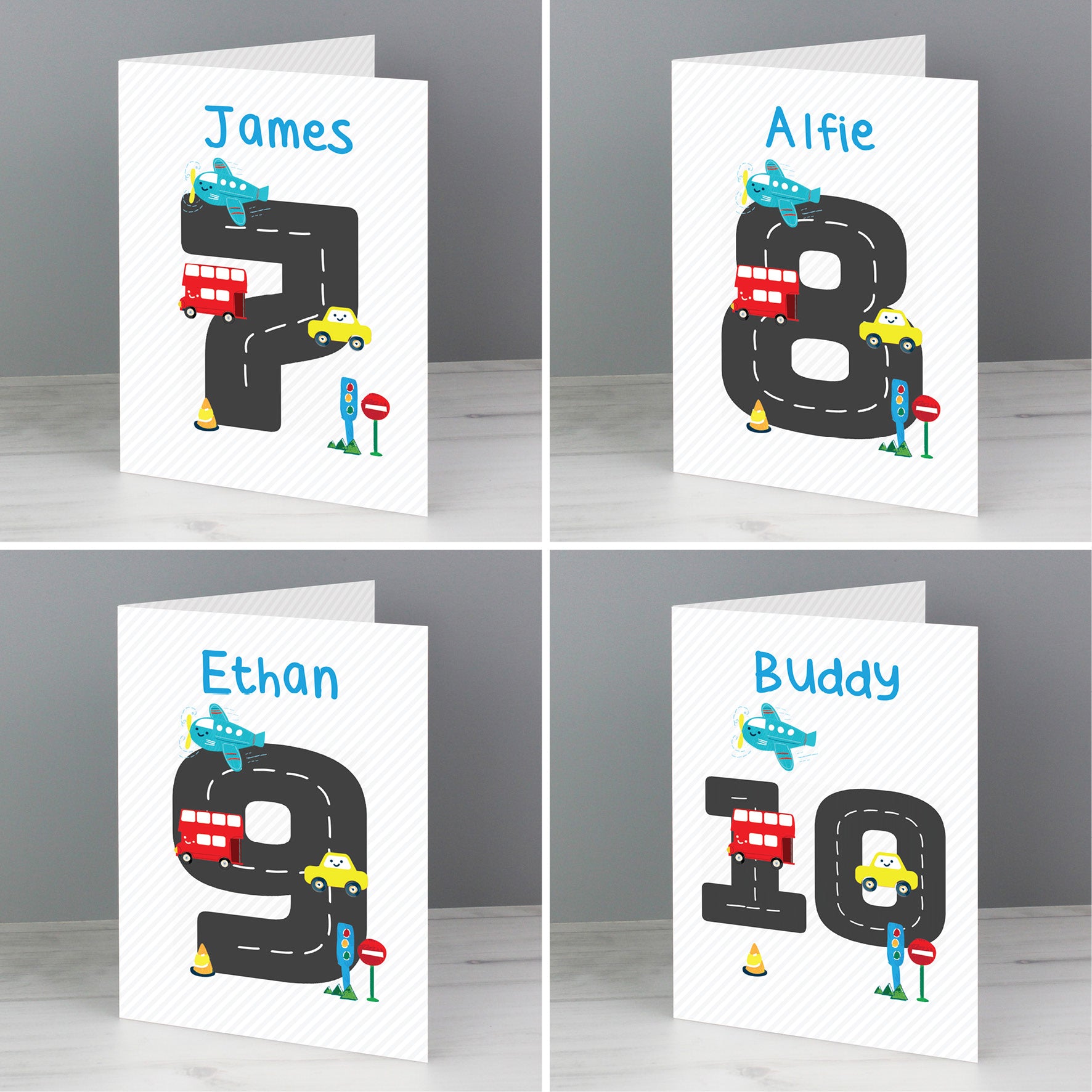 Personalised Vehicles Birthday Card - MK&JD Gifts