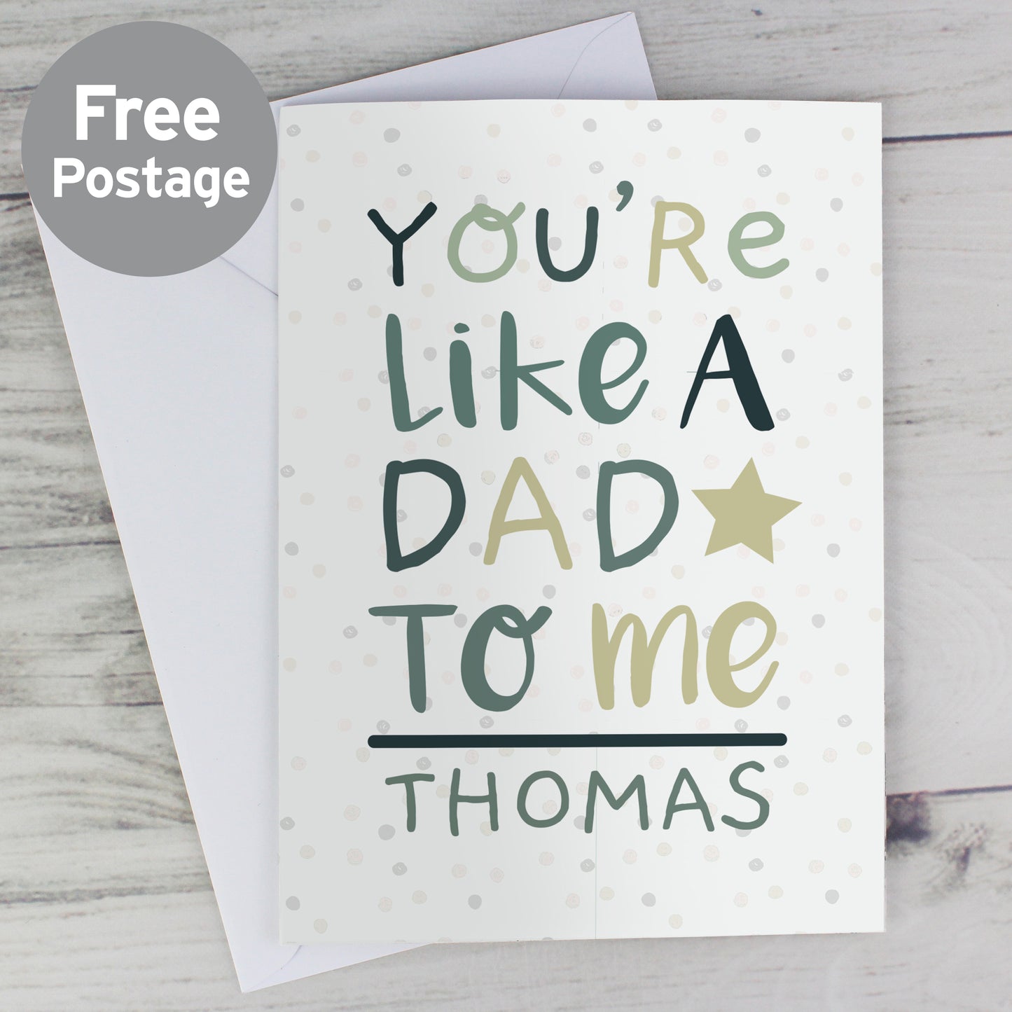 Personalised 'You're Like a Dad to Me' Card - MK&JD Gifts