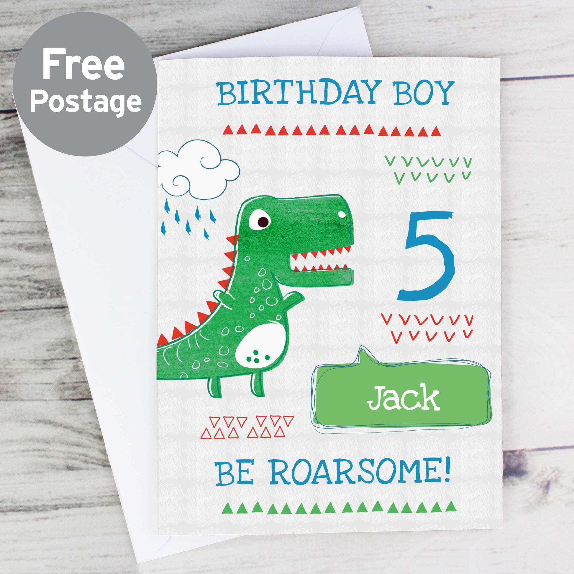 Personalised 'Be Roarsome' Dinosaur Card - MK&JD Gifts