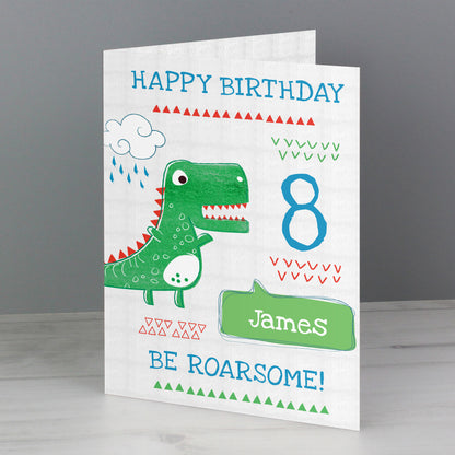 Personalised 'Be Roarsome' Dinosaur Card - MK&JD Gifts