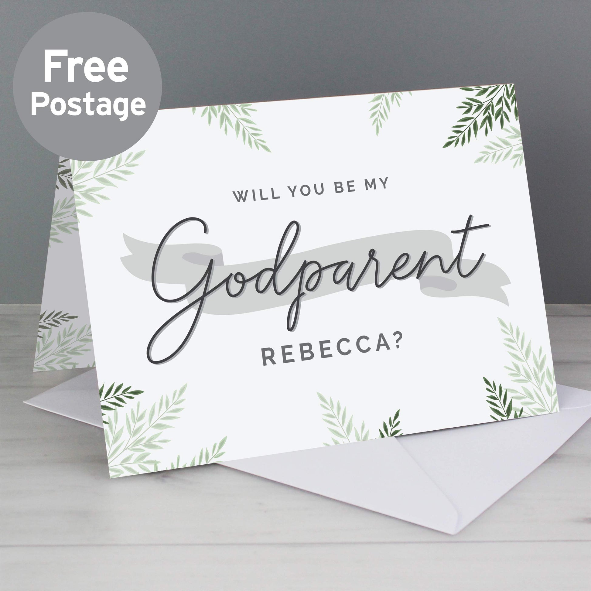 Personalised Godparent Card - MK&JD Gifts
