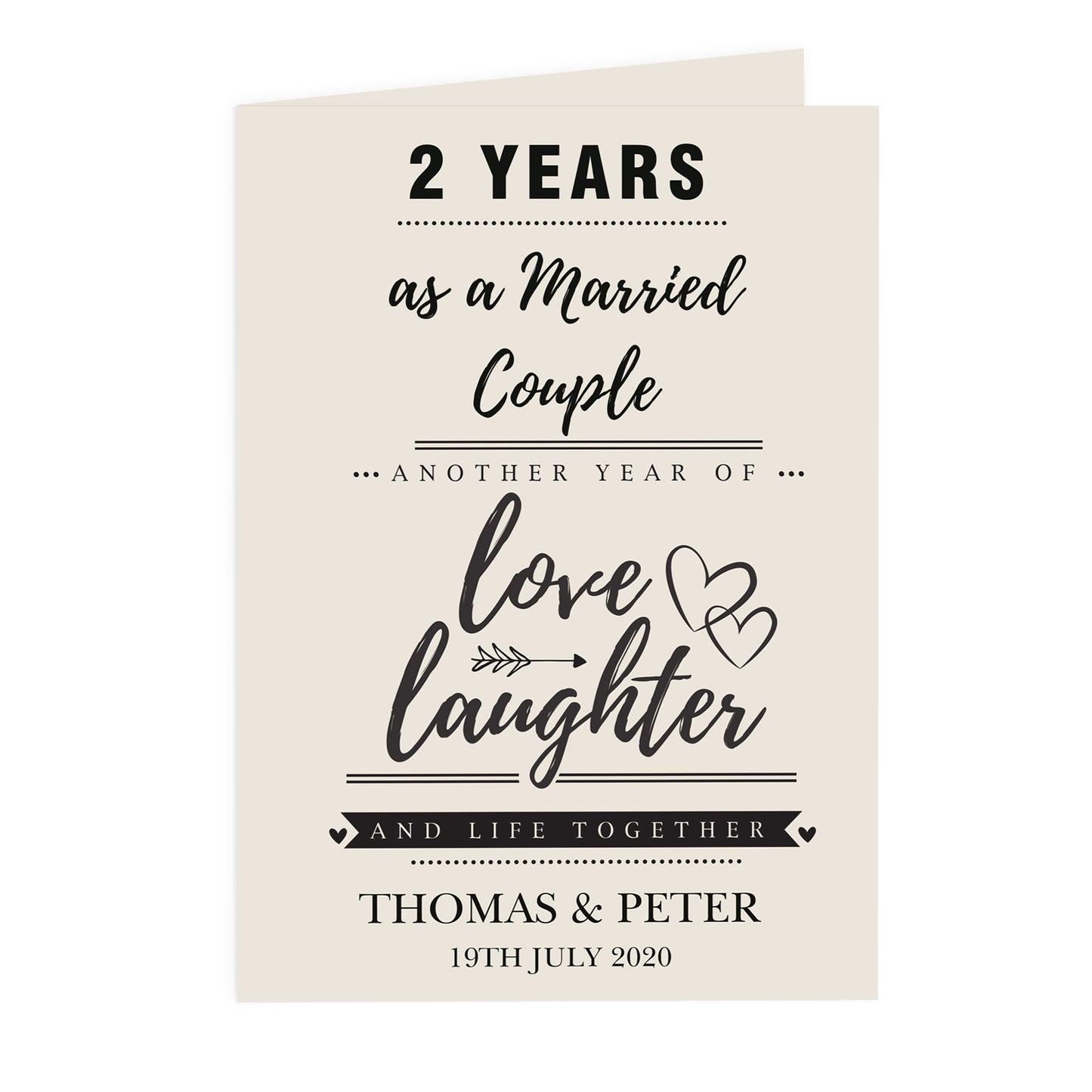 Personalised Anniversary Card - MK&JD Gifts