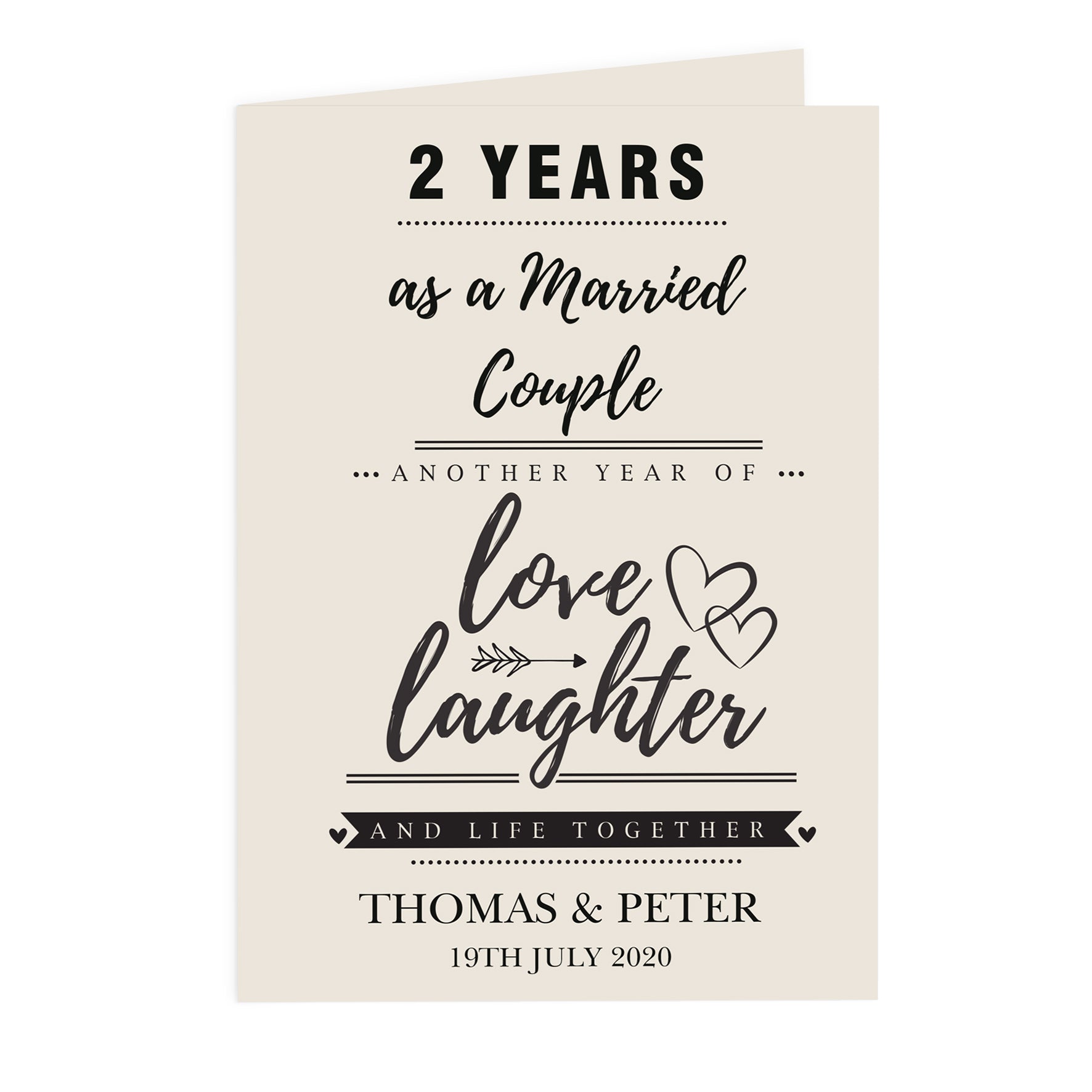 Personalised Anniversary Card - MK&JD Gifts
