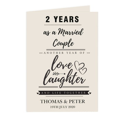 Personalised Anniversary Card - MK&JD Gifts