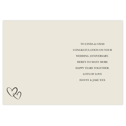 Personalised Anniversary Card - MK&JD Gifts