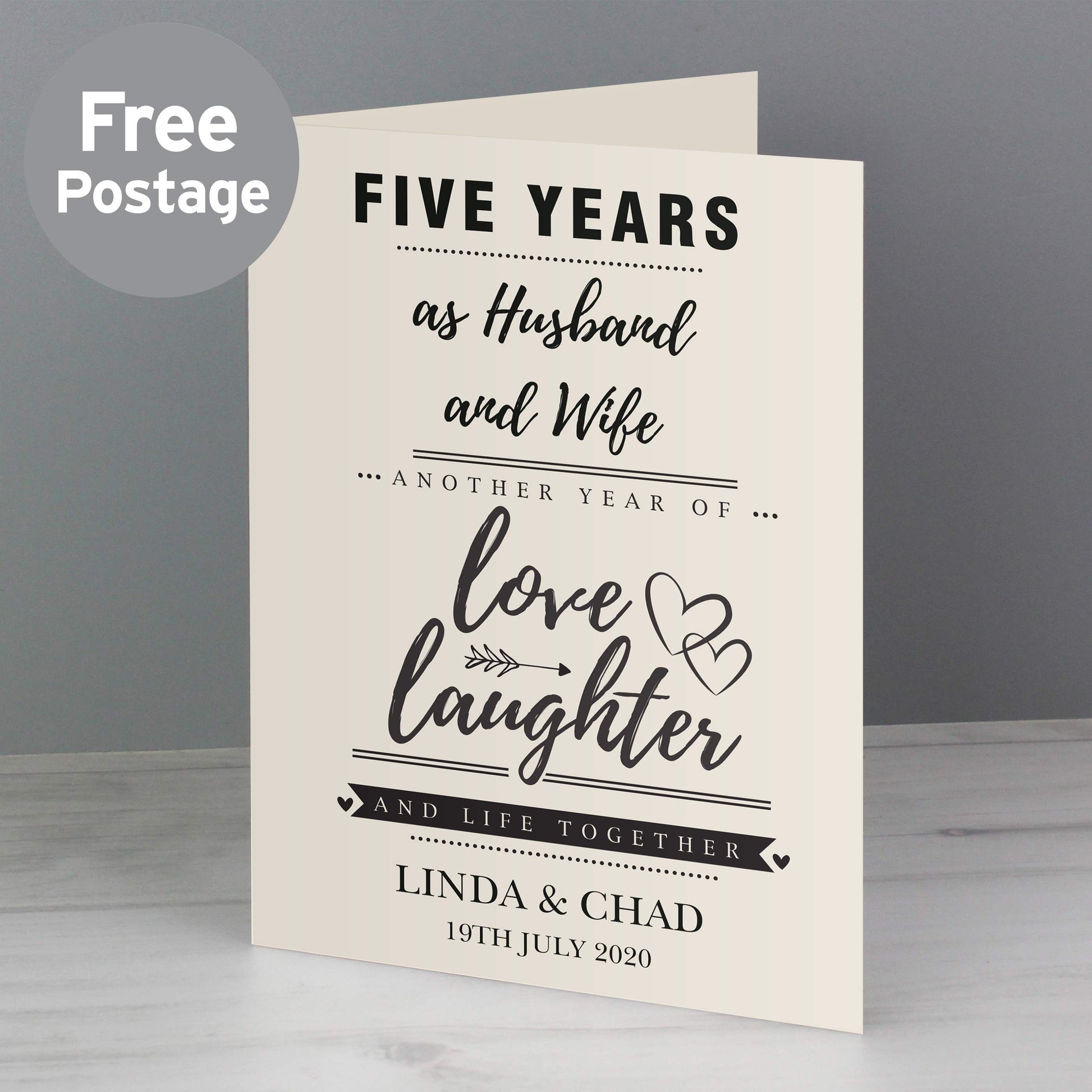Personalised Anniversary Card - MK&JD Gifts