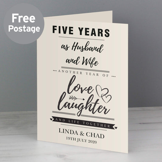 Personalised Anniversary Card - MK&JD Gifts