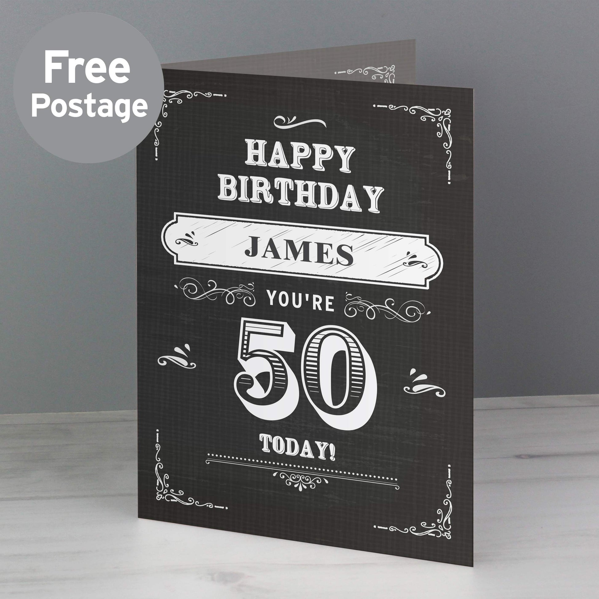 Personalised Vintage Typography Birthday Card - MK&JD Gifts