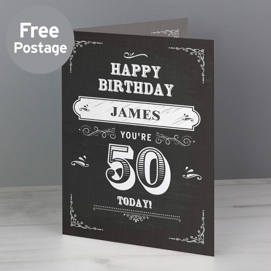 Personalised Vintage Typography Birthday Card - MK&JD Gifts