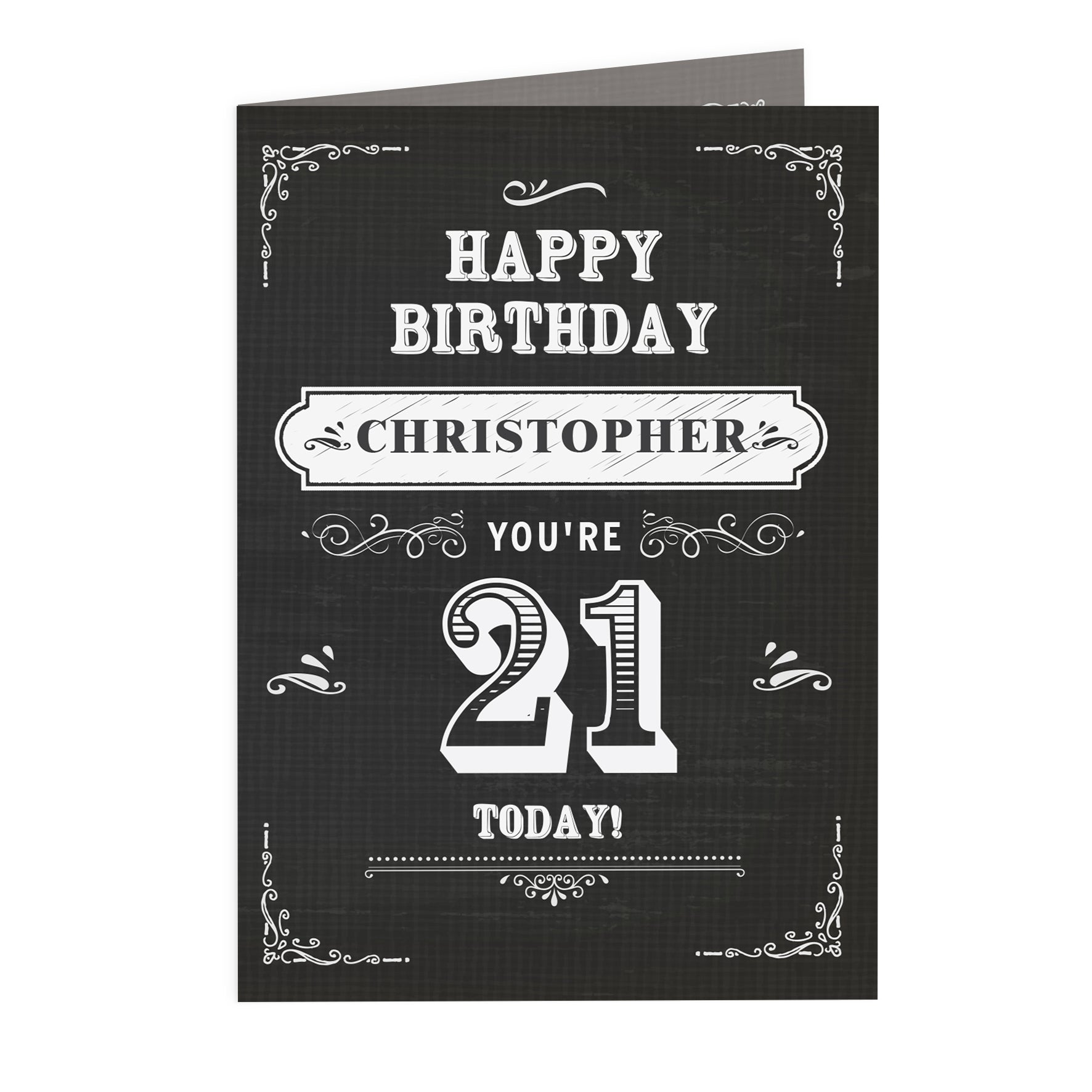Personalised Vintage Typography Birthday Card - MK&JD Gifts
