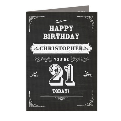 Personalised Vintage Typography Birthday Card - MK&JD Gifts