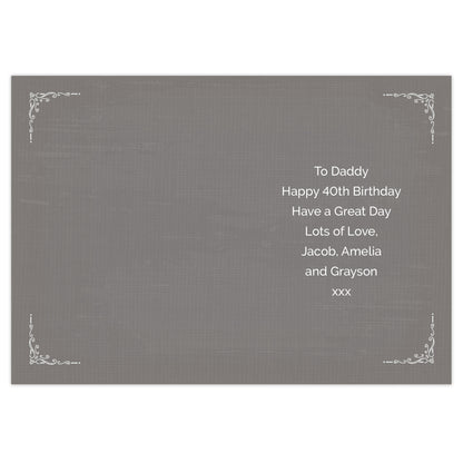 Personalised Vintage Typography Birthday Card - MK&JD Gifts