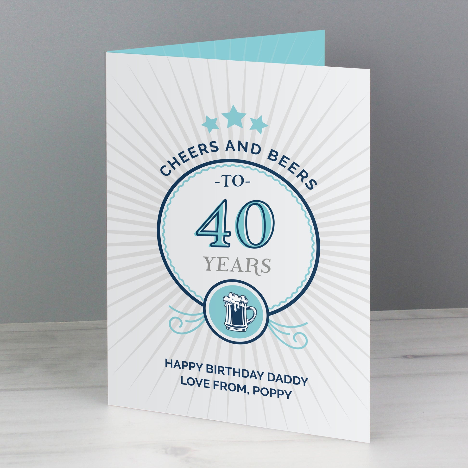 Personalised Cheers and Beers Birthday Card - MK&JD Gifts