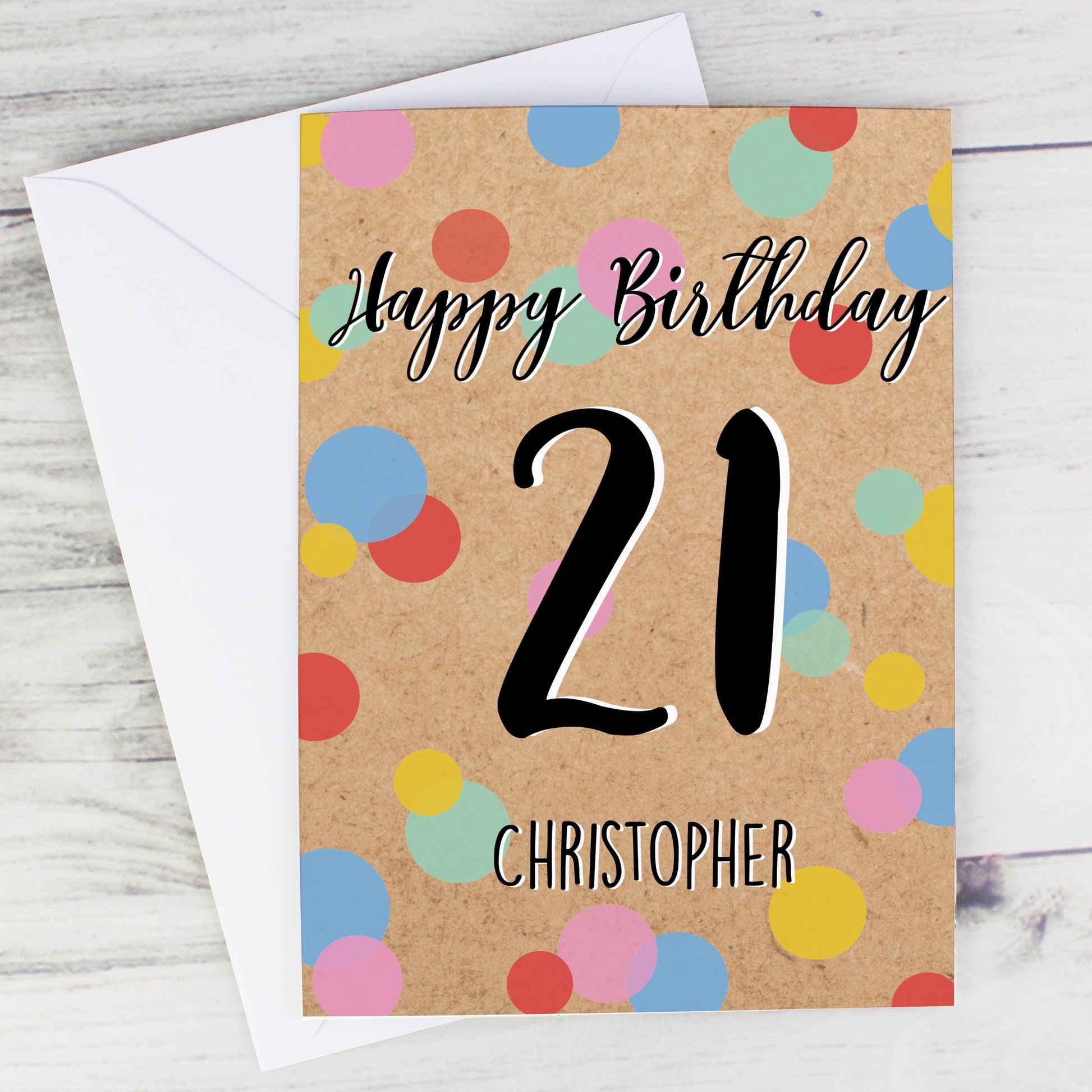 Personalised Colour Confetti Birthday Card - MK&JD Gifts
