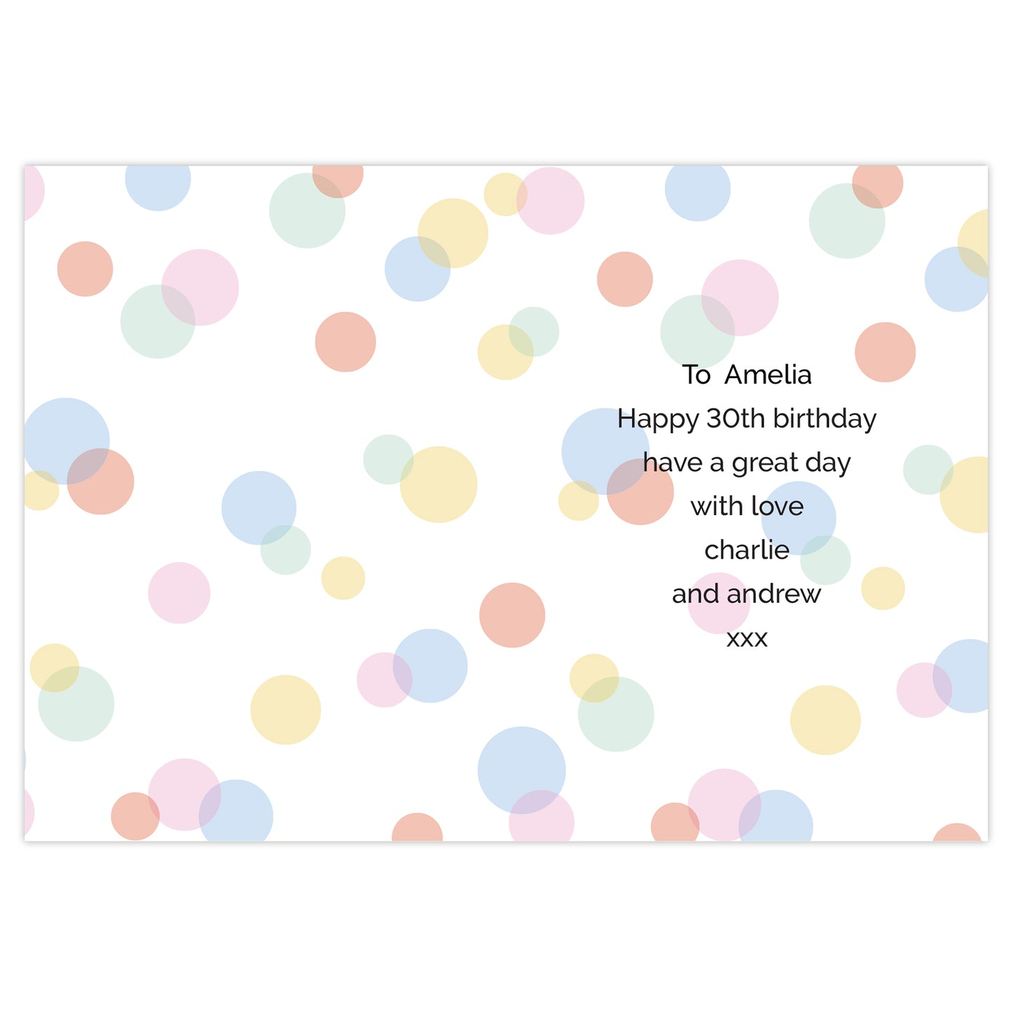 Personalised Colour Confetti Birthday Card - MK&JD Gifts