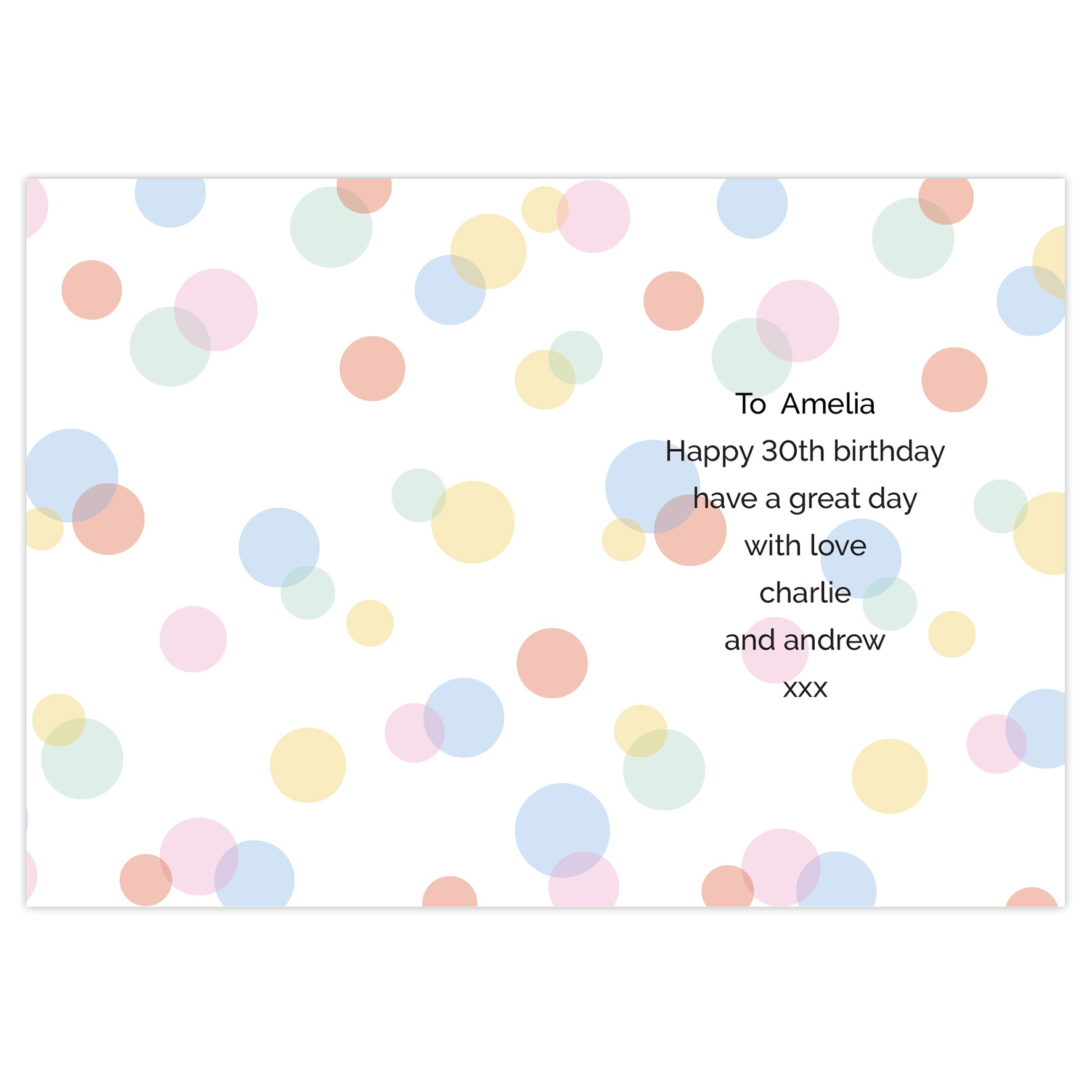 Personalised Colour Confetti Birthday Card - MK&JD Gifts