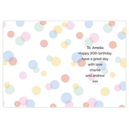 Personalised Colour Confetti Birthday Card - MK&JD Gifts