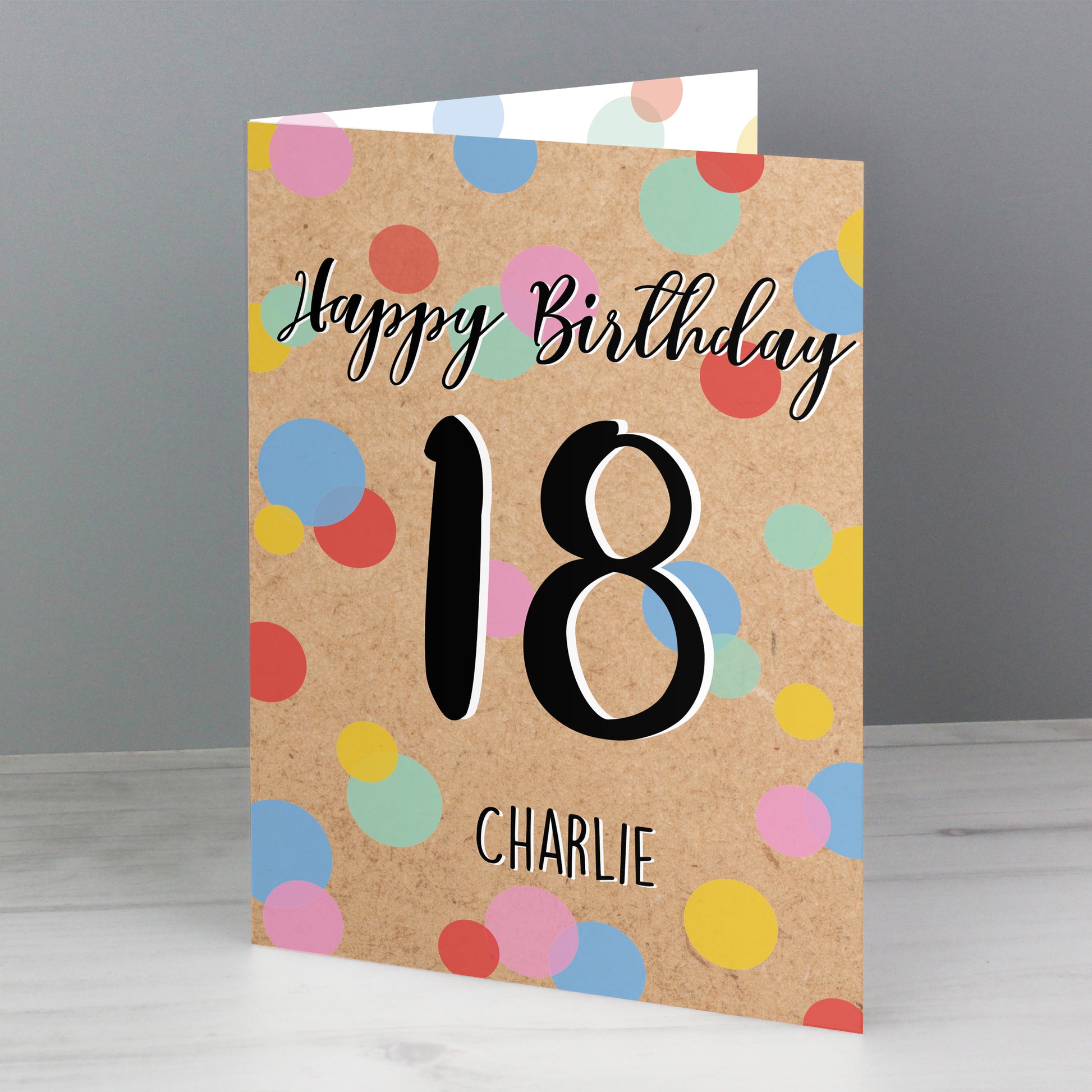Personalised Colour Confetti Birthday Card - MK&JD Gifts