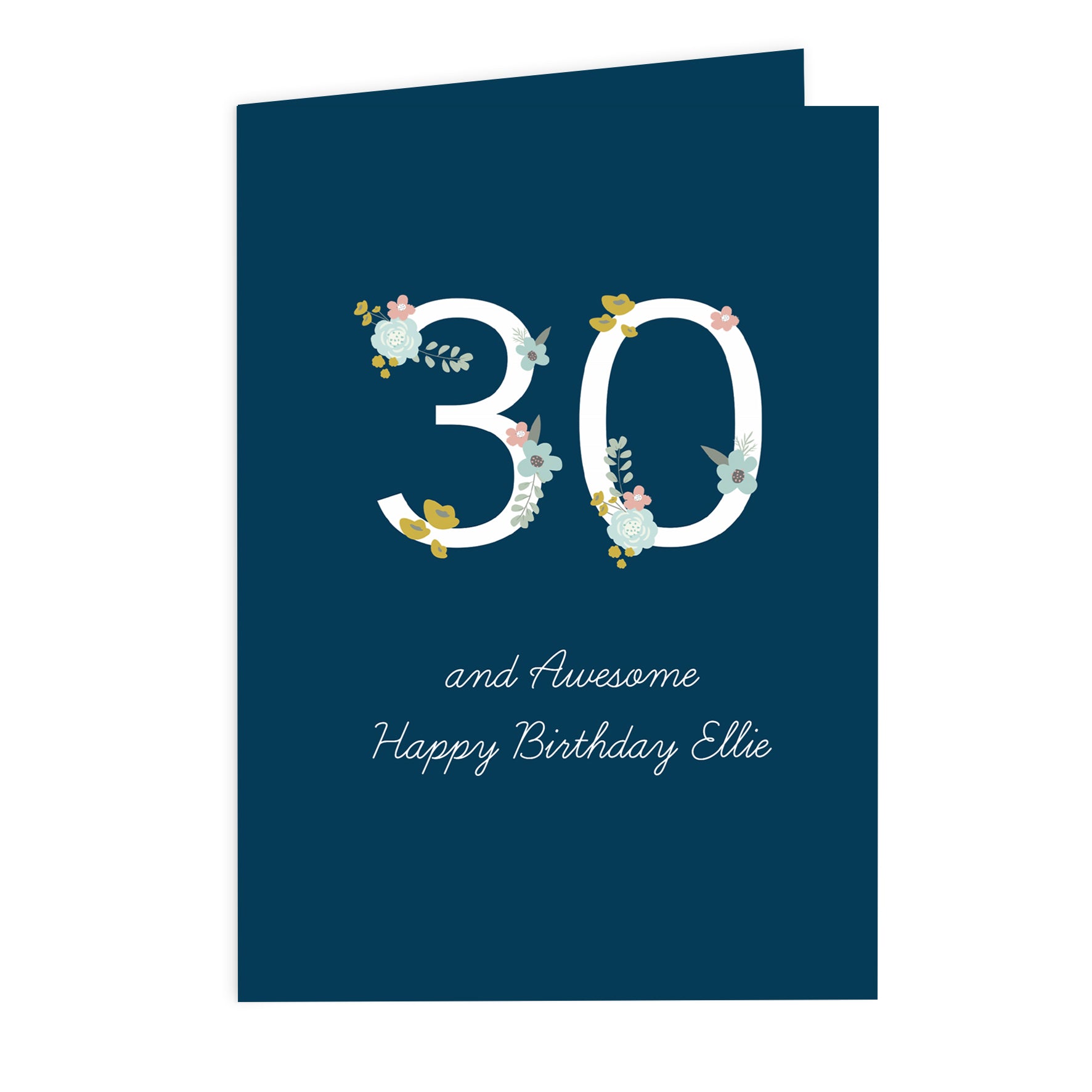 Personalised Floral Age Birthday Card - MK&JD Gifts