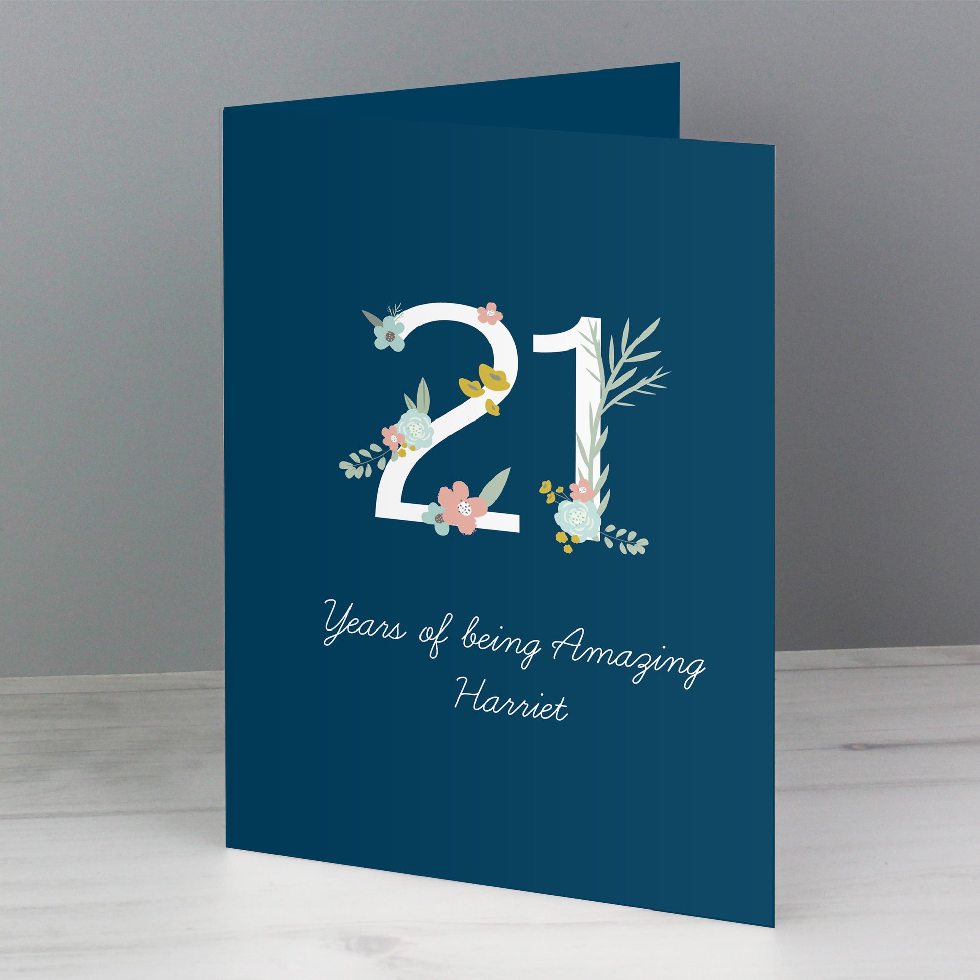 Personalised Floral Age Birthday Card - MK&JD Gifts