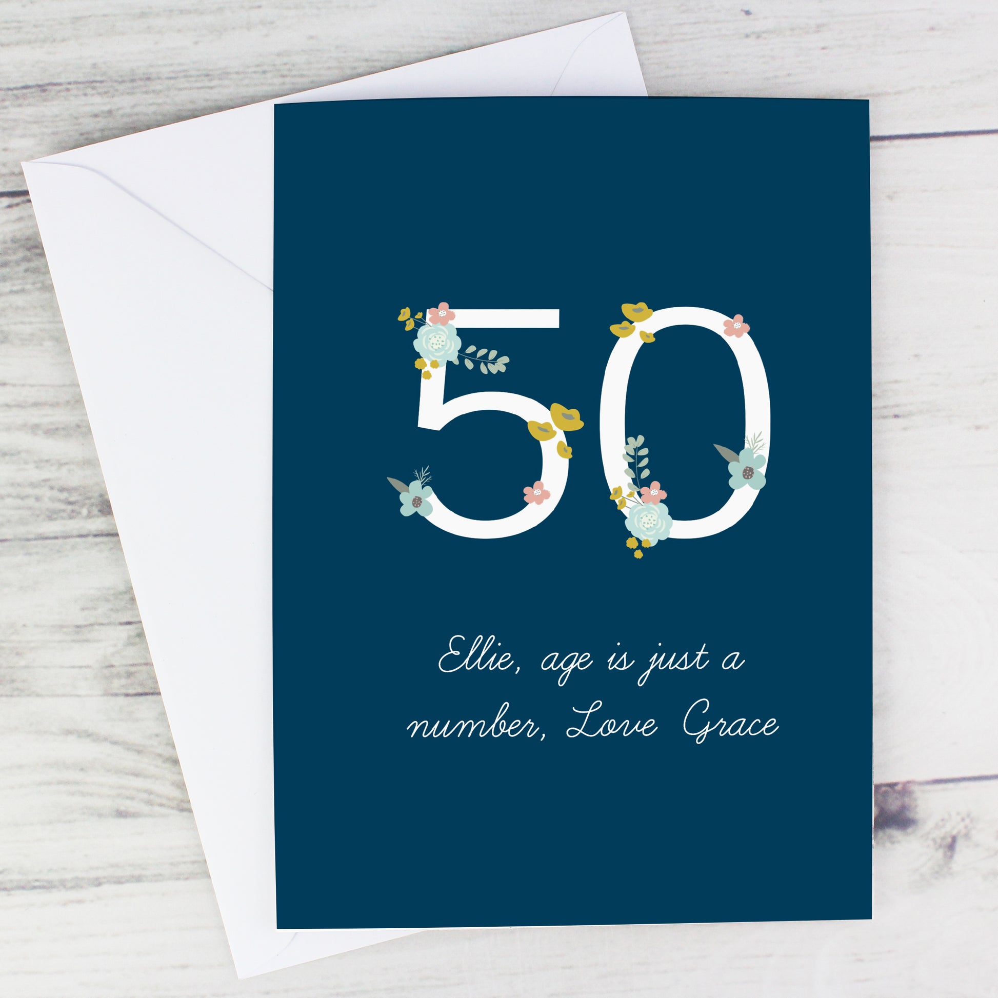 Personalised Floral Age Birthday Card - MK&JD Gifts