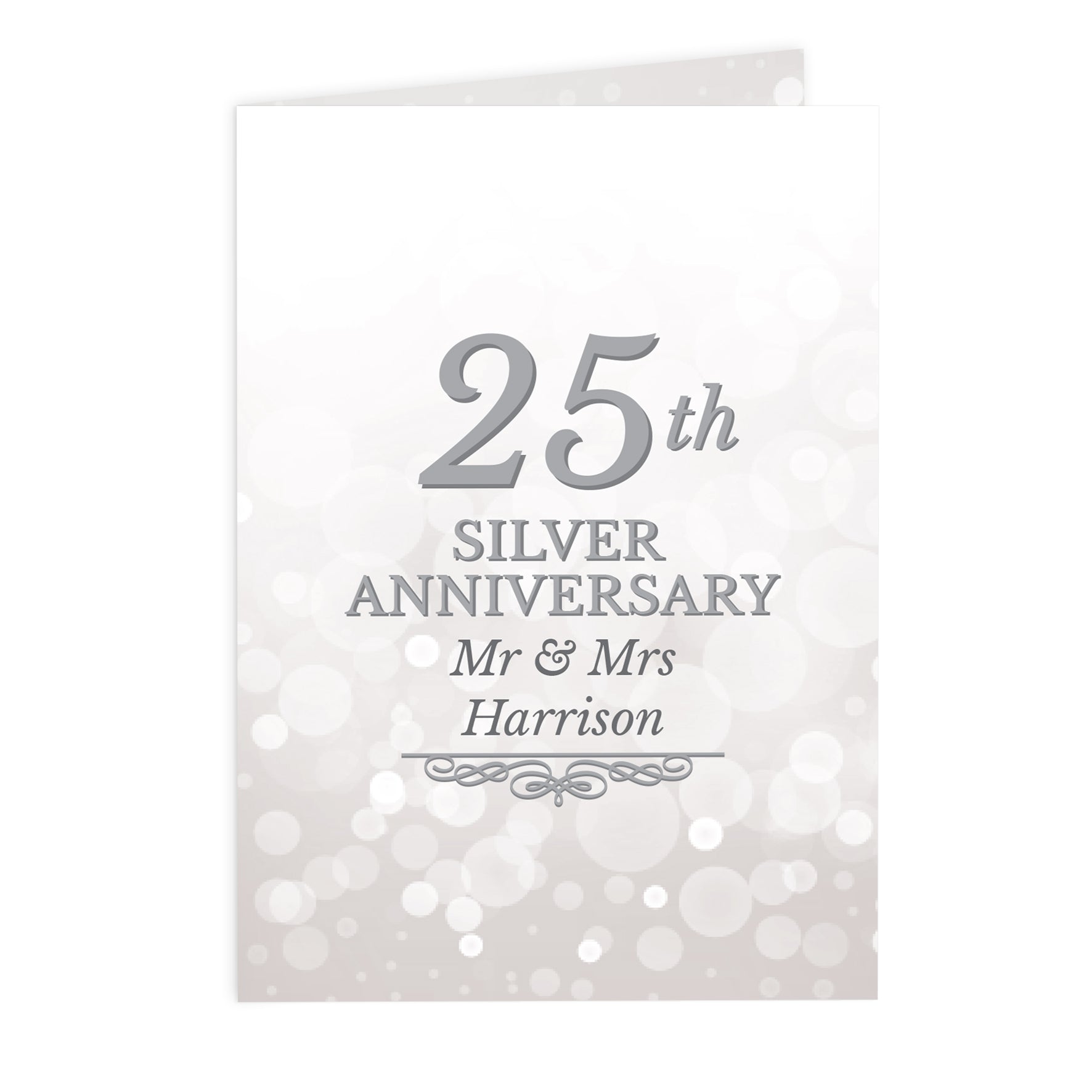 Personalised 25th Silver Anniversary Card - MK&JD Gifts
