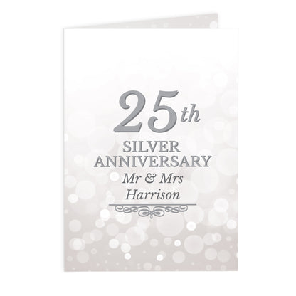 Personalised 25th Silver Anniversary Card - MK&JD Gifts