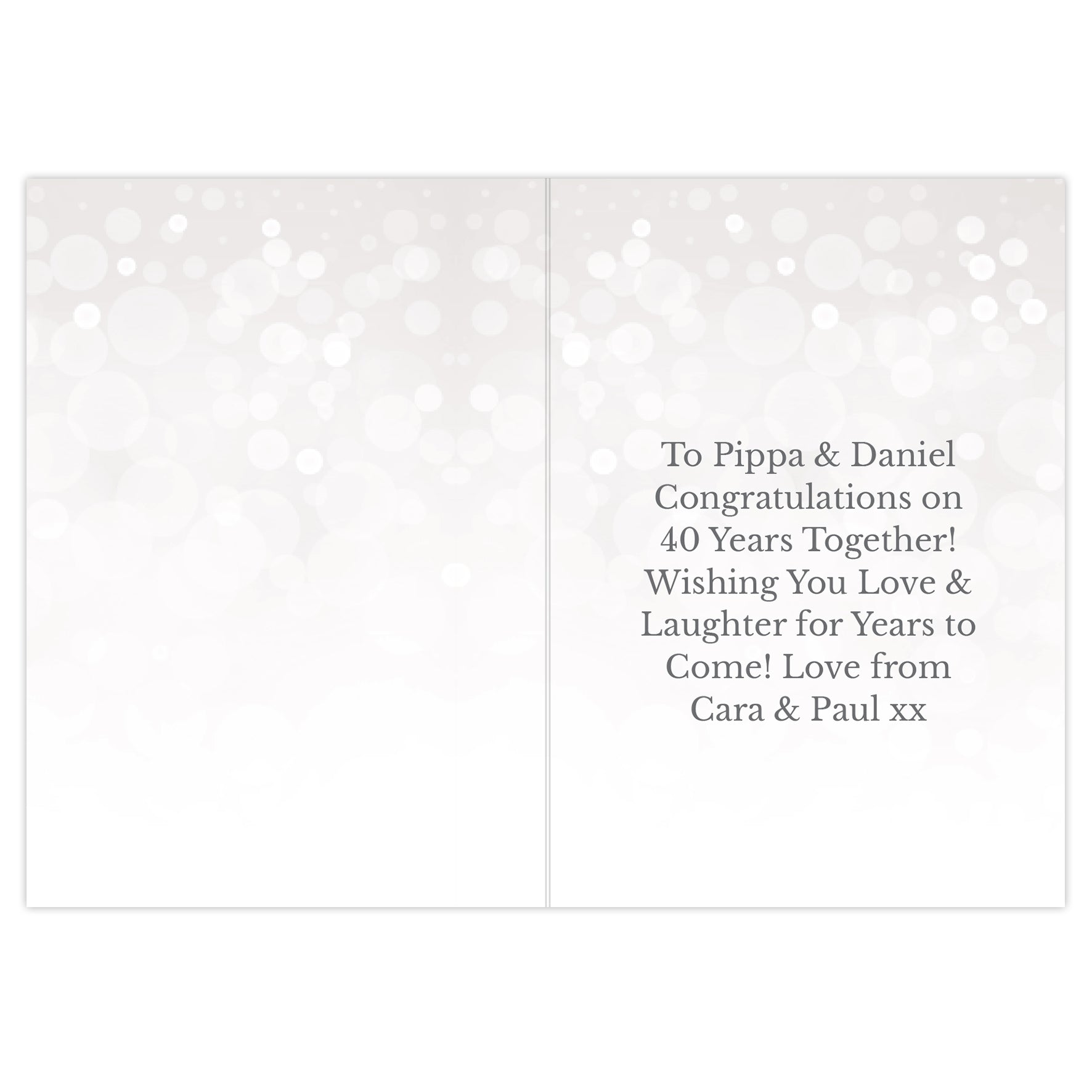 Personalised 40th Ruby Anniversary Card - MK&JD Gifts