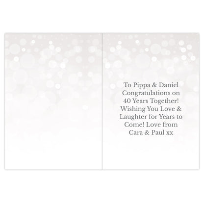Personalised 40th Ruby Anniversary Card - MK&JD Gifts