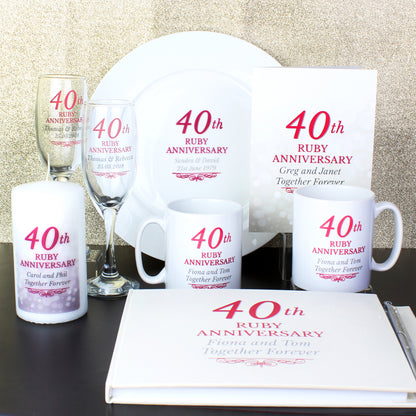 Personalised 40th Ruby Anniversary Card - MK&JD Gifts