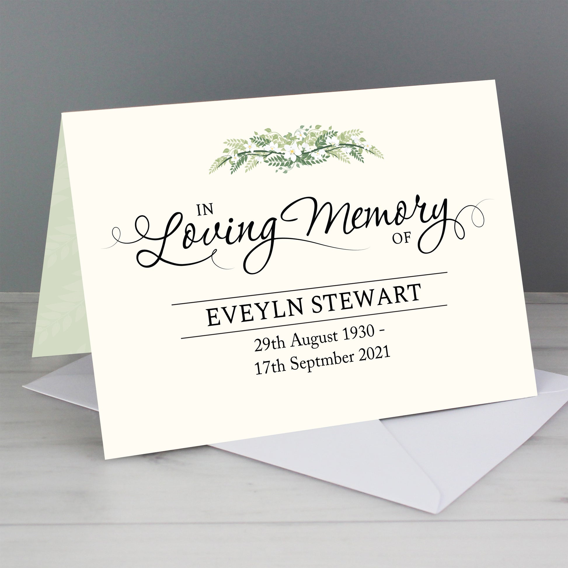 Personalised In Loving Memory Card - MK&JD Gifts