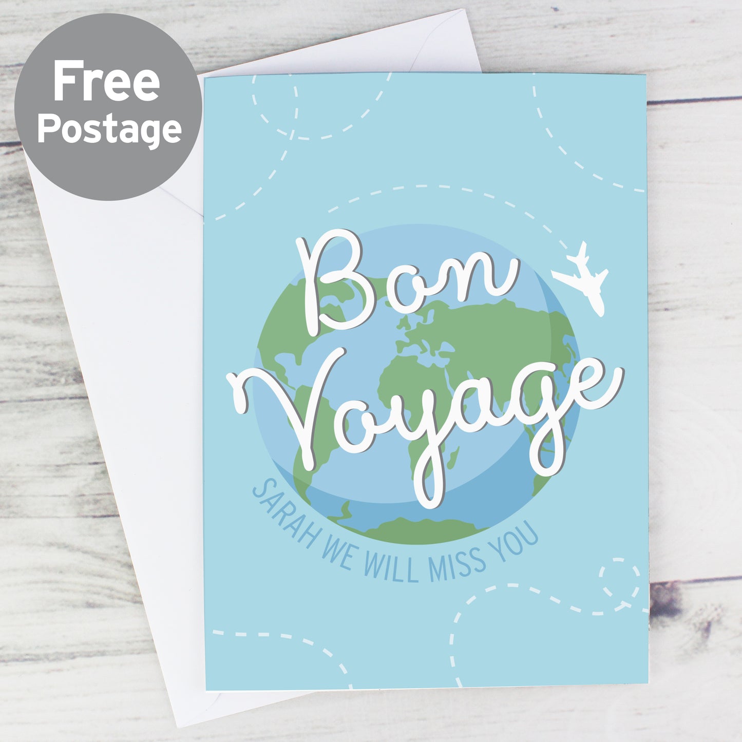 Personalised Bon Voyage Card - MK&JD Gifts