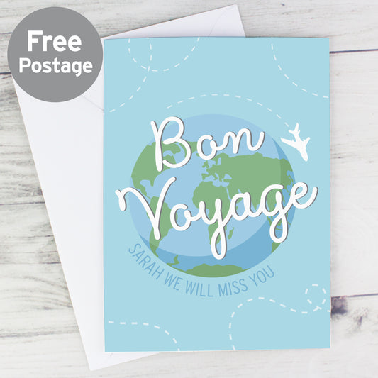 Personalised Bon Voyage Card - MK&JD Gifts