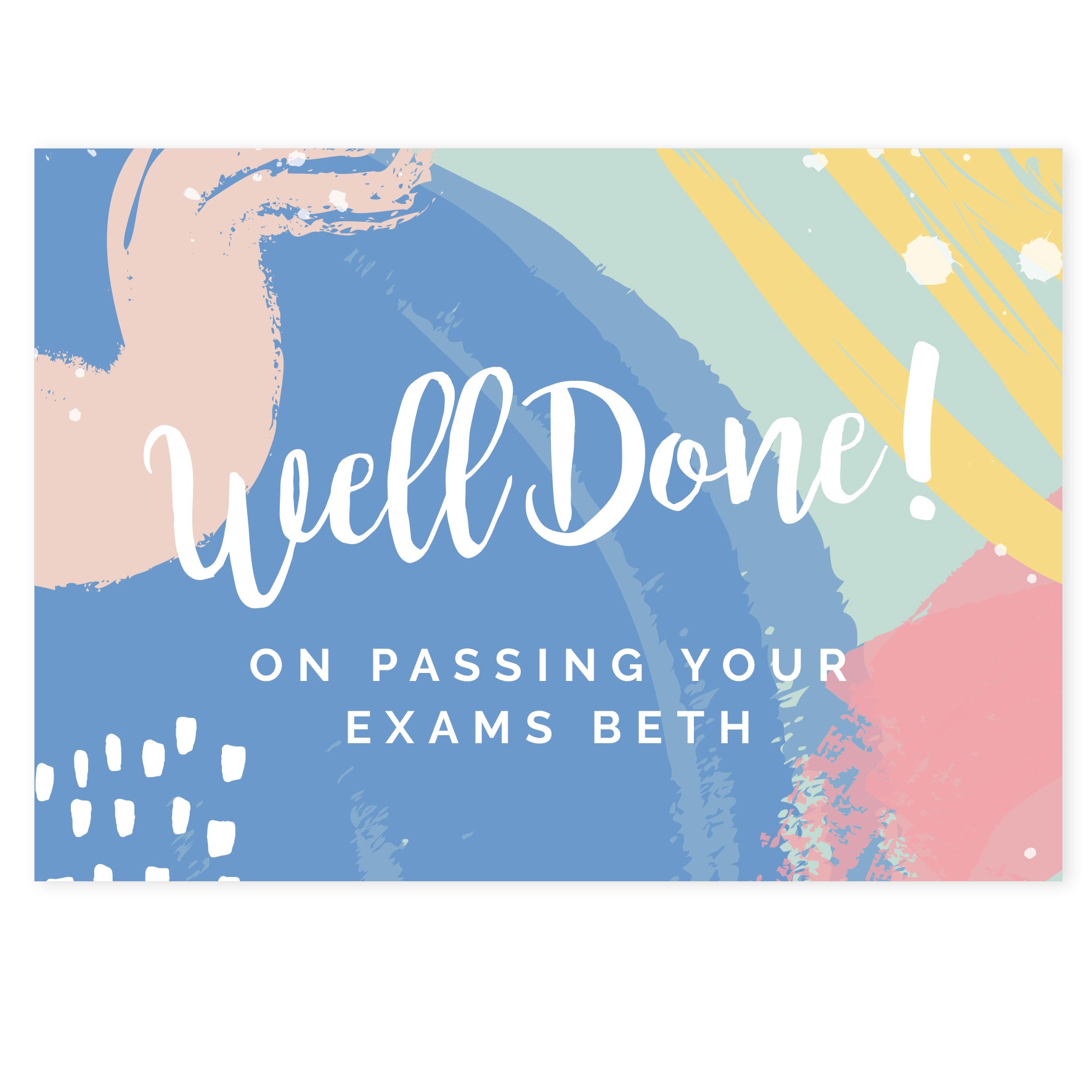 Personalised Well Done! Card - MK&JD Gifts
