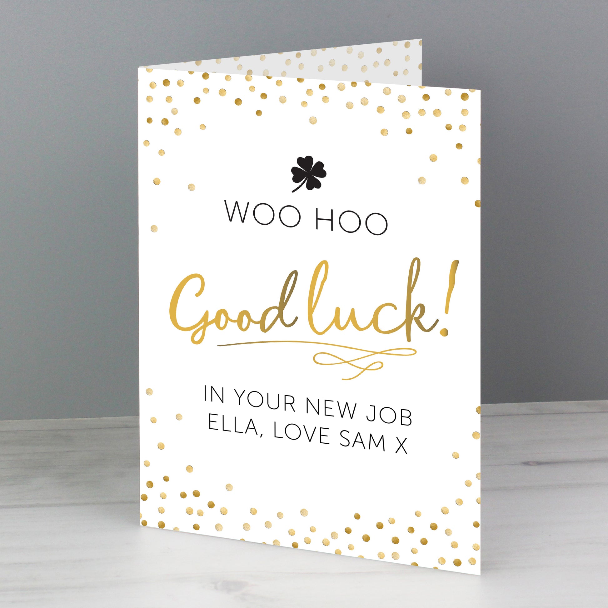 Personalised Good Luck Card - MK&JD Gifts