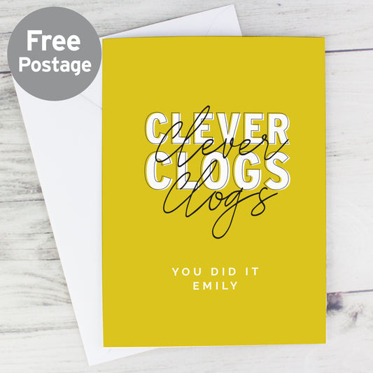 Personalised Clever Clogs Card - MK&JD Gifts