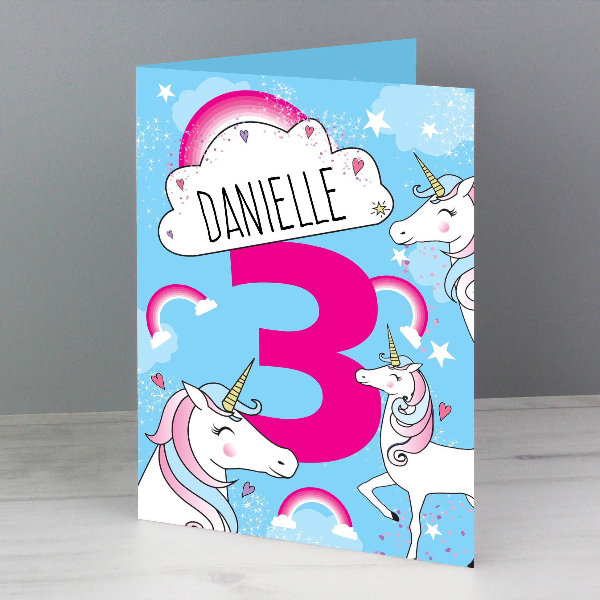 Personalised Unicorn Birthday Card - MK&JD Gifts