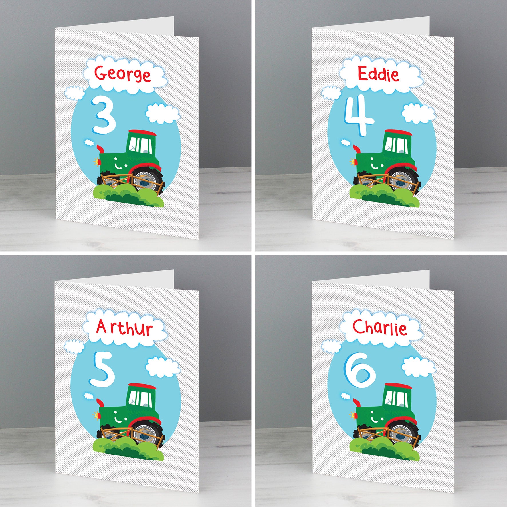 Personalised Tractor Birthday Card - MK&JD Gifts