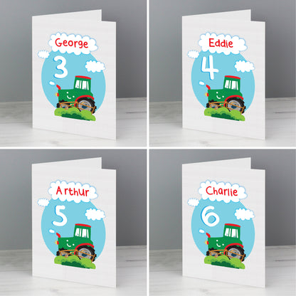 Personalised Tractor Birthday Card - MK&JD Gifts