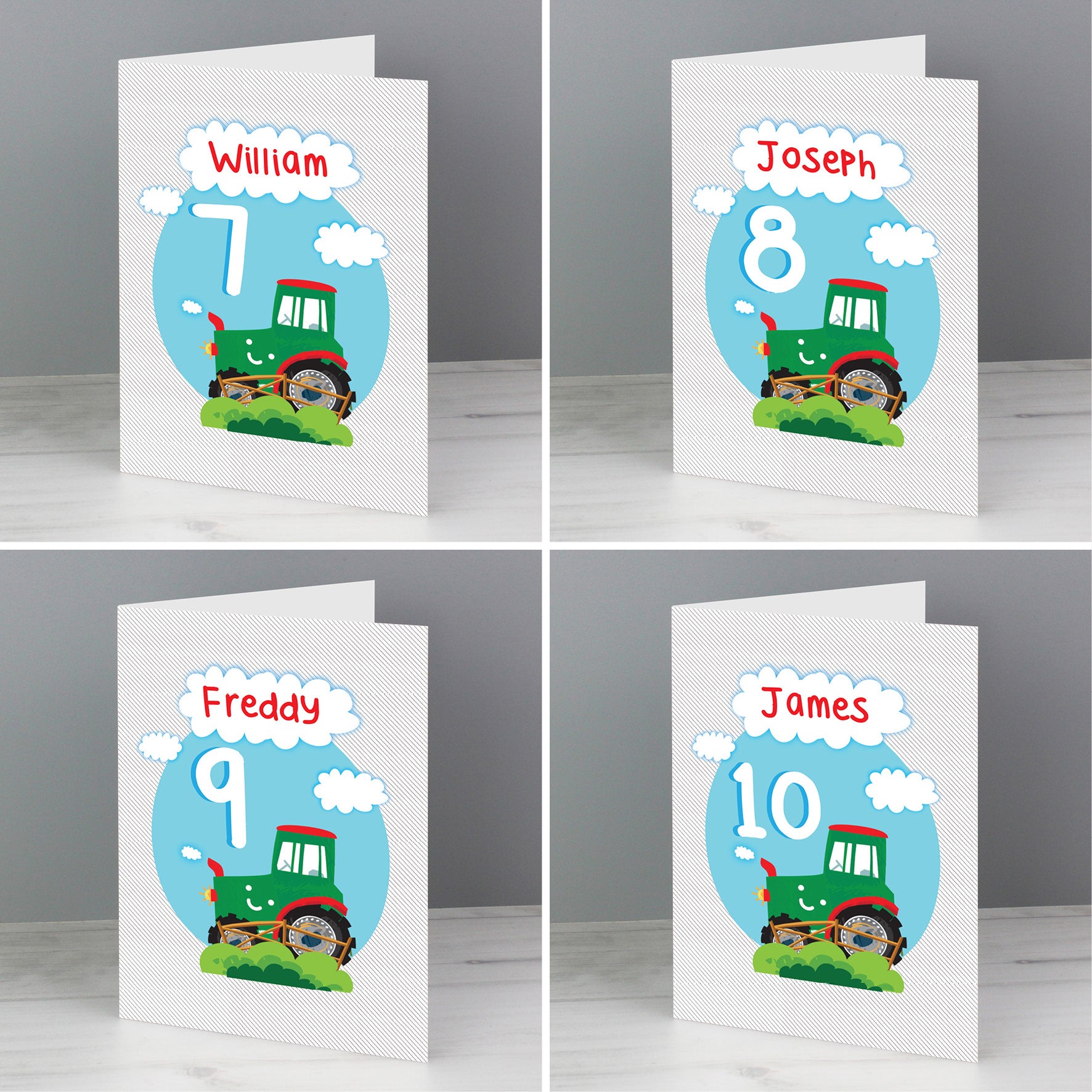 Personalised Tractor Birthday Card - MK&JD Gifts
