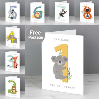 Personalised Animal Birthday Card - MK&JD Gifts