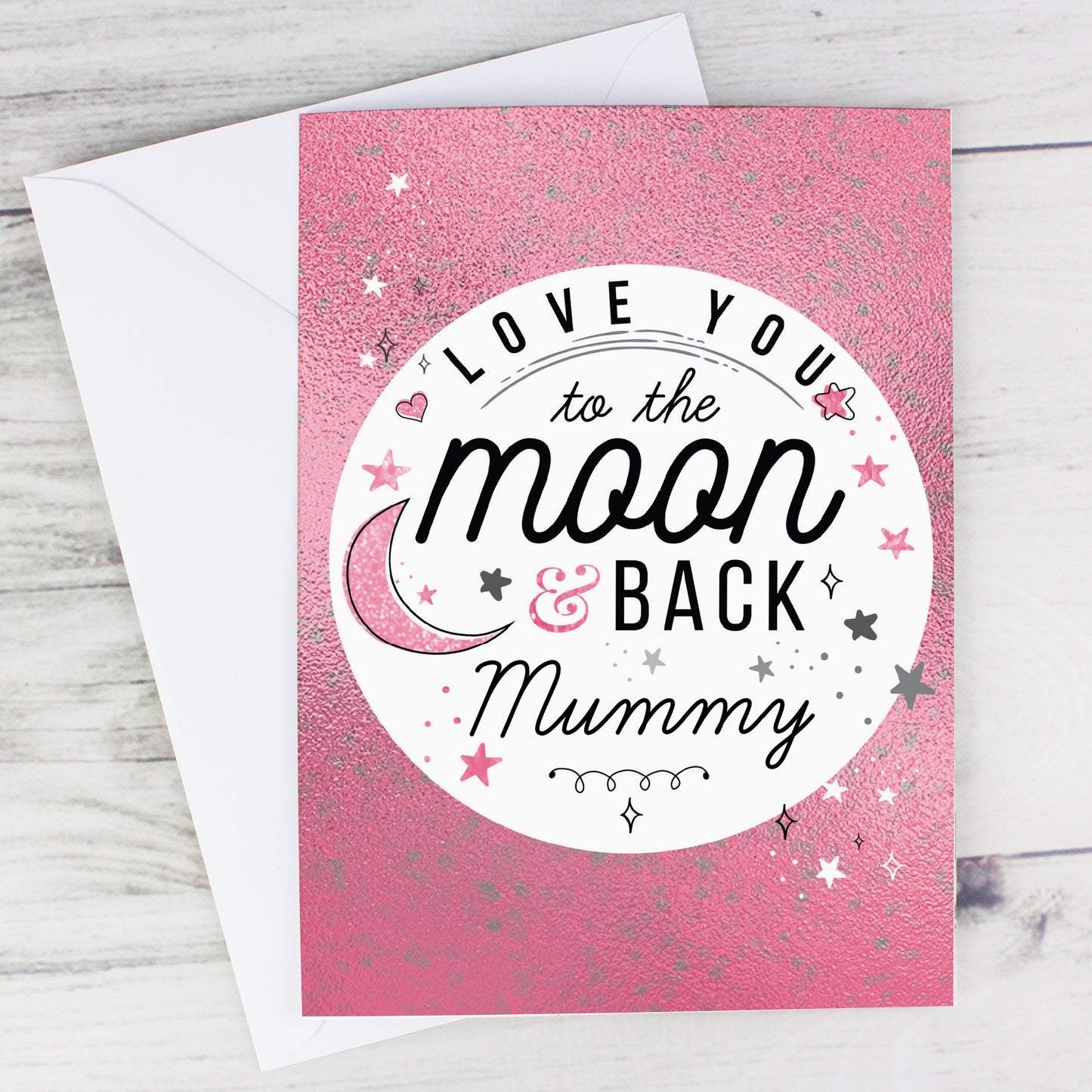 Personalised To The Moon & Back Pink Card - MK&JD Gifts