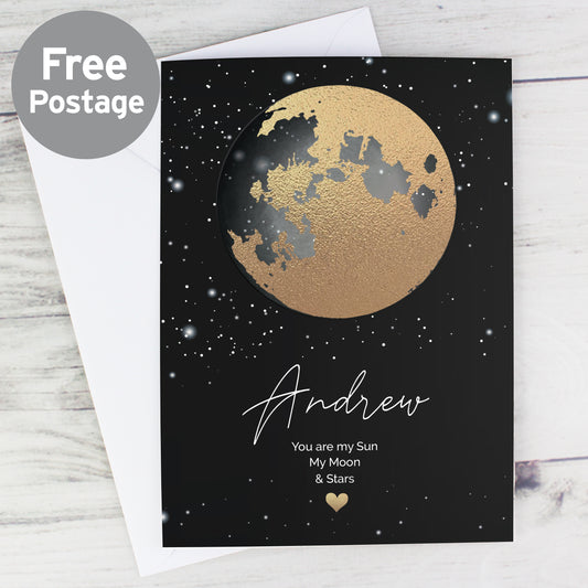 Personalised You Are My Sun My Moon Card - MK&JD Gifts