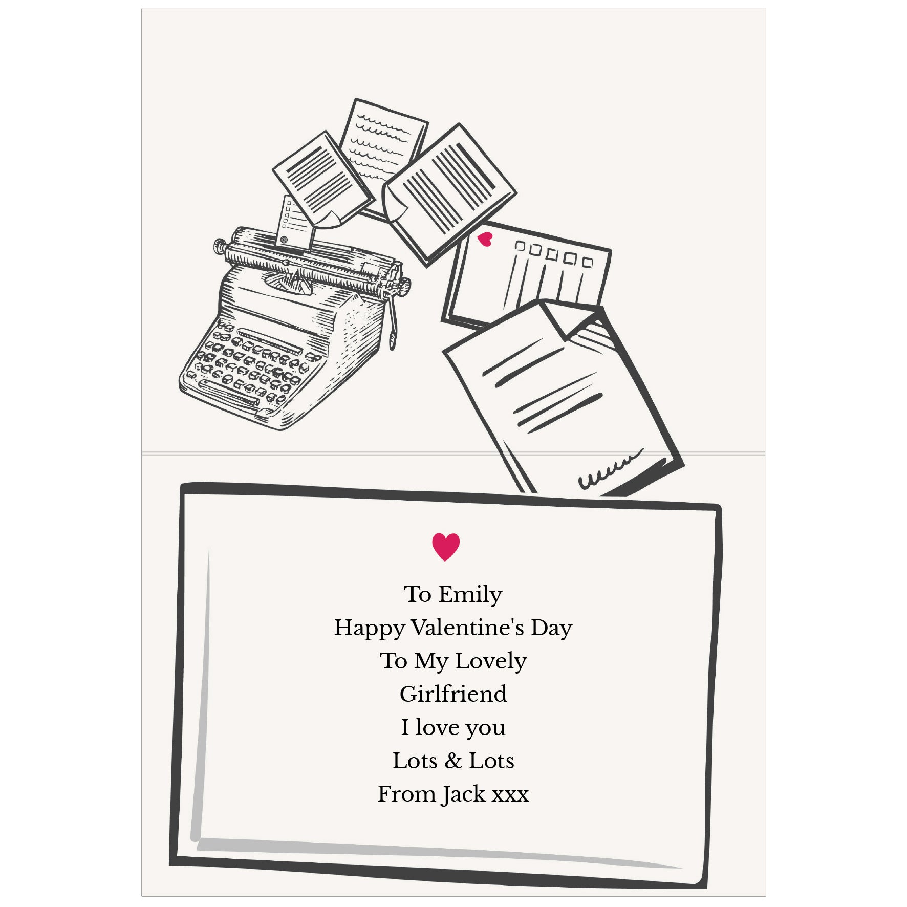 Personalised Just My Type Valentines Card - MK&JD Gifts
