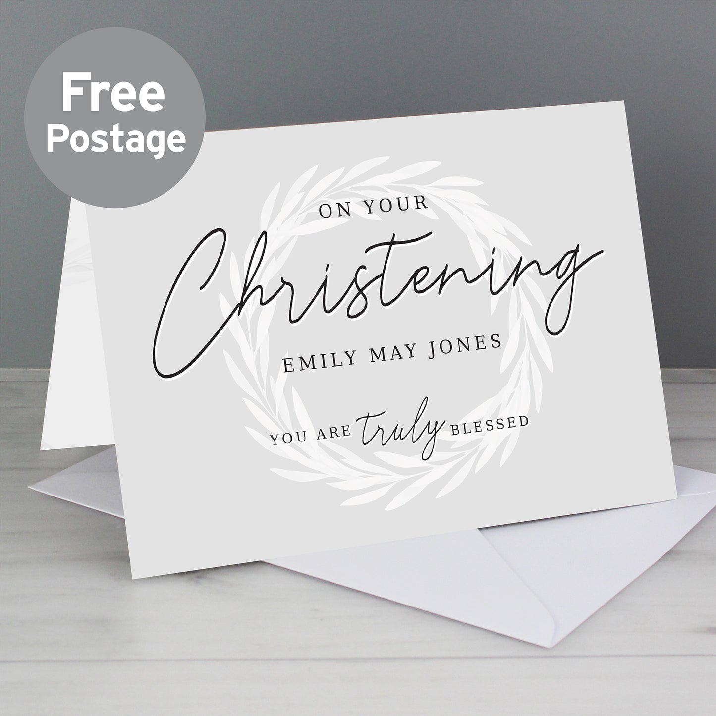 Personalised 'Truly Blessed' Christening Card - MK&JD Gifts