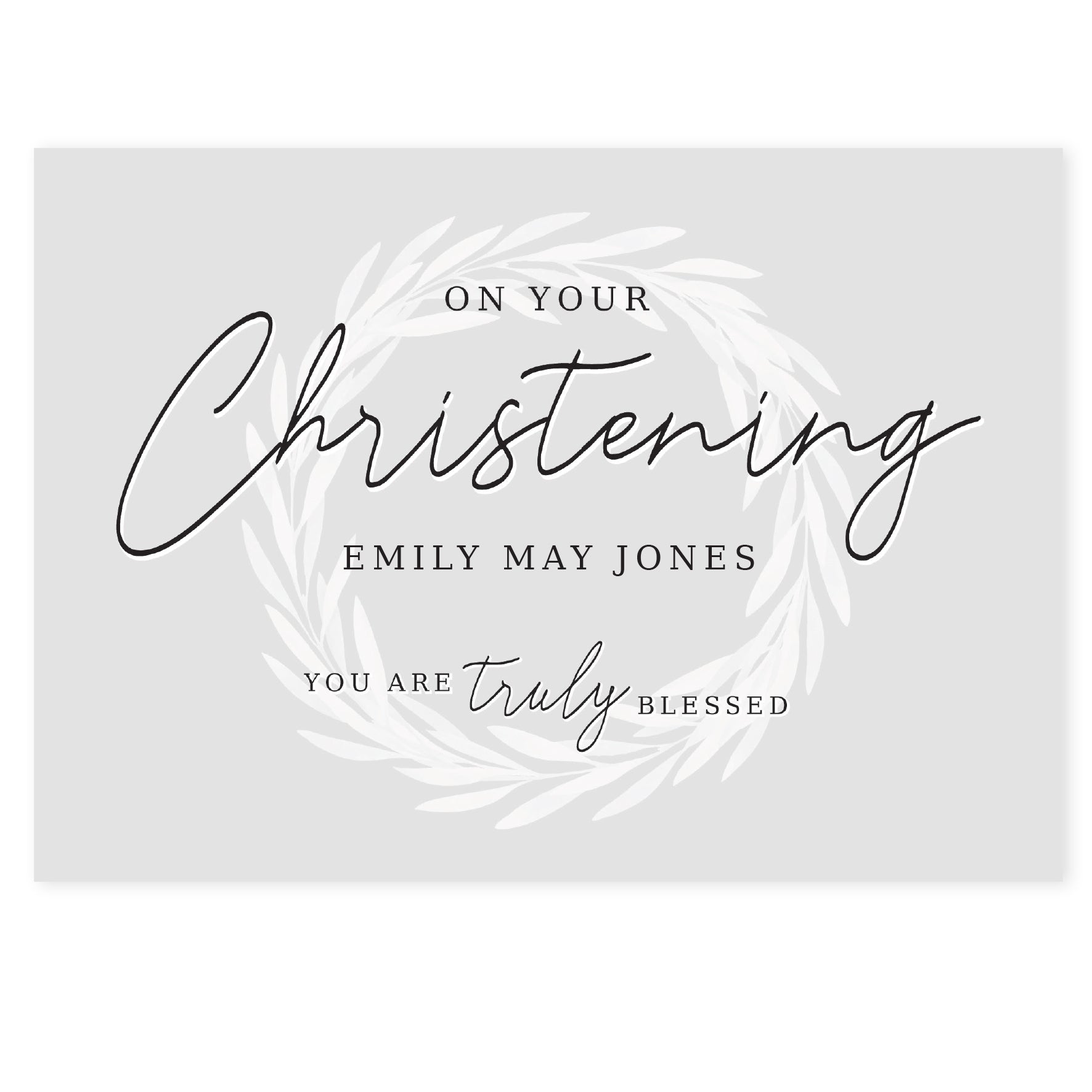 Personalised 'Truly Blessed' Christening Card - MK&JD Gifts