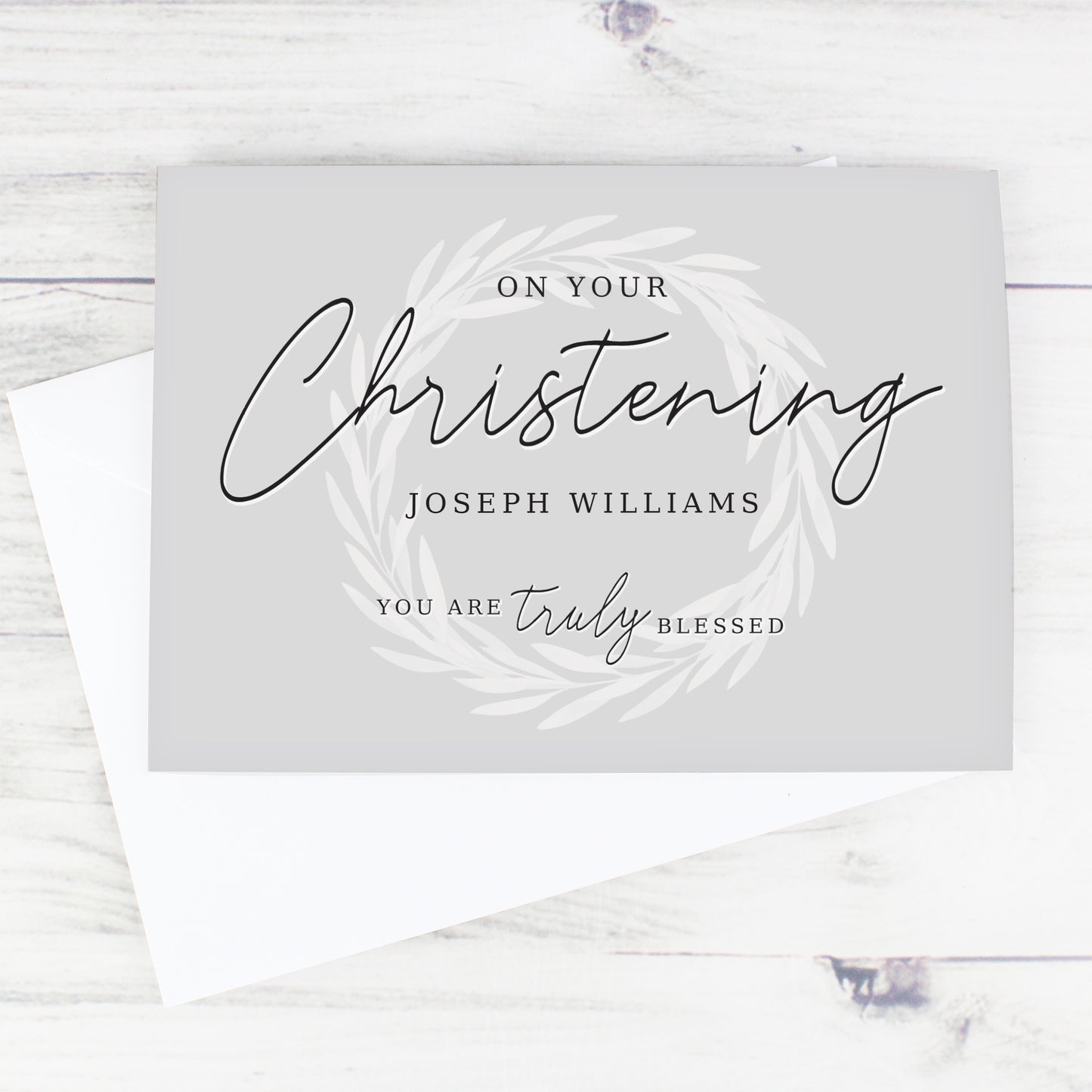 Personalised 'Truly Blessed' Christening Card - MK&JD Gifts