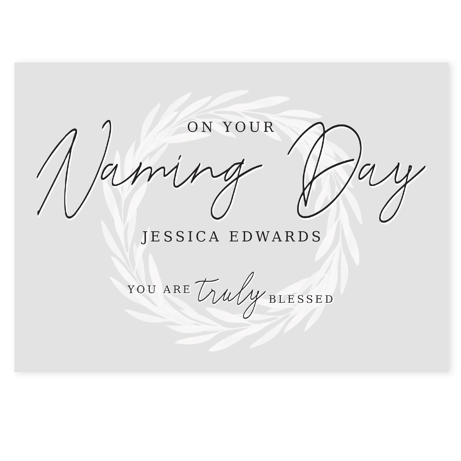 Personalised Truly Blessed Naming Day Card - MK&JD Gifts