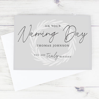 Personalised Truly Blessed Naming Day Card - MK&JD Gifts